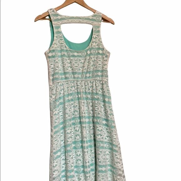 Maurices Mint & Cream Lace Dress Medium - Picture 4 of 5